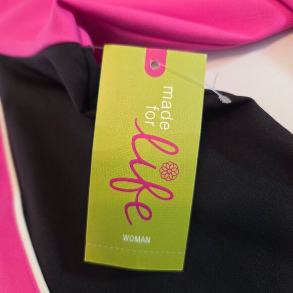 NWT -  Made for Life Women's Full-Zip Active Jacket, 2X, Rose Valley Pink/Black - Picture 12 of 12